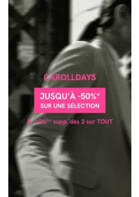 Prospectus Caroll - BHV Rivoli : CAROLL DAYS : JUSQU'À -50%