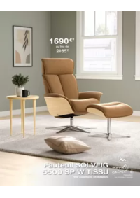 Prospectus Monsieur meuble MONTAUBAN : En PROMOTION* ce mois-ci : le fauteuil Nordic Spirit Solveig 5500 SP W à 1 690 € au lieu de 2 185 €.