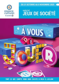 Prospectus Espace culturel E.Leclerc VANNES : E.Leclerc Espace Culturel GUIDE LUDO & JEUX DE SOCIETE