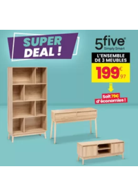Prospectus Stokomani Échirolles : Arrivage exceptionnel de meubles 5five à seulement 199,99€ l'ensemble de 3 ! Économisez 79€ !
