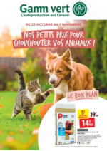 Prospectus Gamm vert : Nos petits prix pour chouchouter vos animaux !