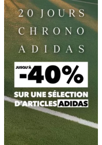 Prospectus Endurance Shop POITIERS : Promo adidas : Jusqu'à -40% sur une sélection de produits