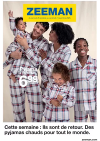Prospectus Zeeman Douai : Cette semaine : Ils sont de retour. Des pyjamas chauds pour tout le monde.