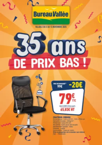Prospectus Bureau Vallée - Antibes : 35 ans DE PRIX BAS !