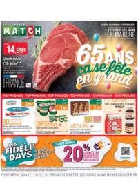 Prospectus Supermarchés Match Tourcoing Fleurus : 65 ANS ça se fête en grand