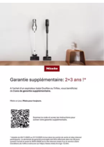 Prospectus MDA : Miele 3 ans de garantie supplémentaire