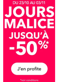 Prospectus Grain de Malice Vitry-le-François : Jours malice Jusq'à -50%