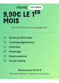 Prospectus Keep CoolNARBONNE : Starter pack 39,00 €