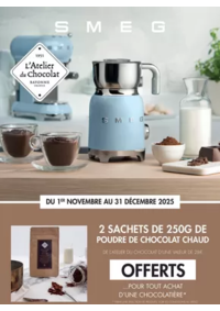 Prospectus Copra PARAY LE MONIAL : Smeg vous offre 2 sachets de 250g de poudre de chocolat chaud