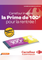 La prime de 100 € pour la rentrée ! - Carrefour